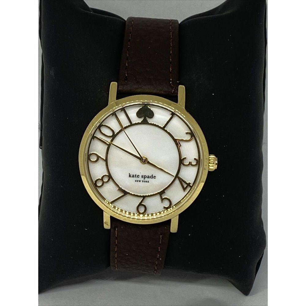 Kate Spade New York 0780 Women Brown Leather White Analog Dial Wrist Watch XX573